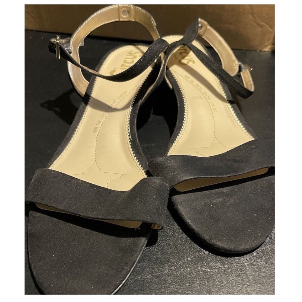 Circus by Sam Edelman Slingback Black Block Heel Shoes Women’s Size 9.5